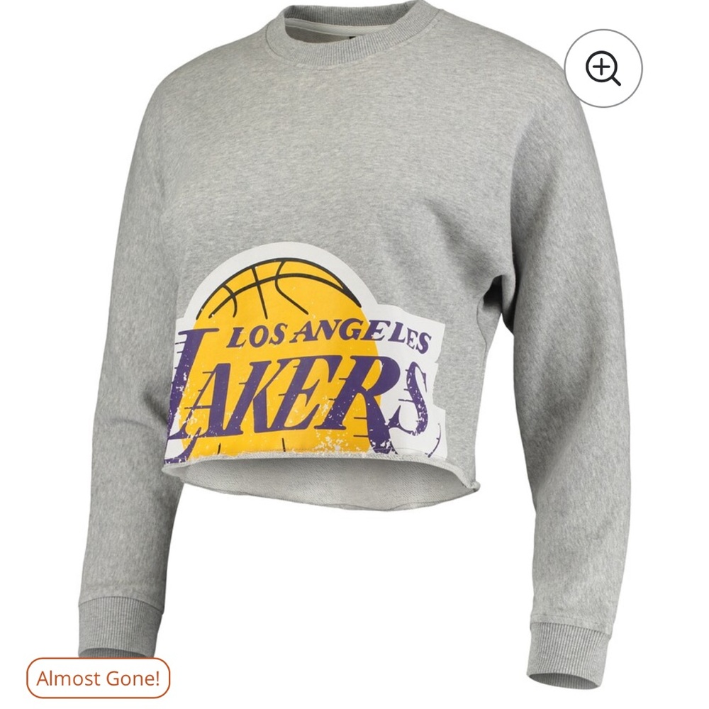 47‎ Cropped Los Angeles Lakers Pullover NWOT Size M